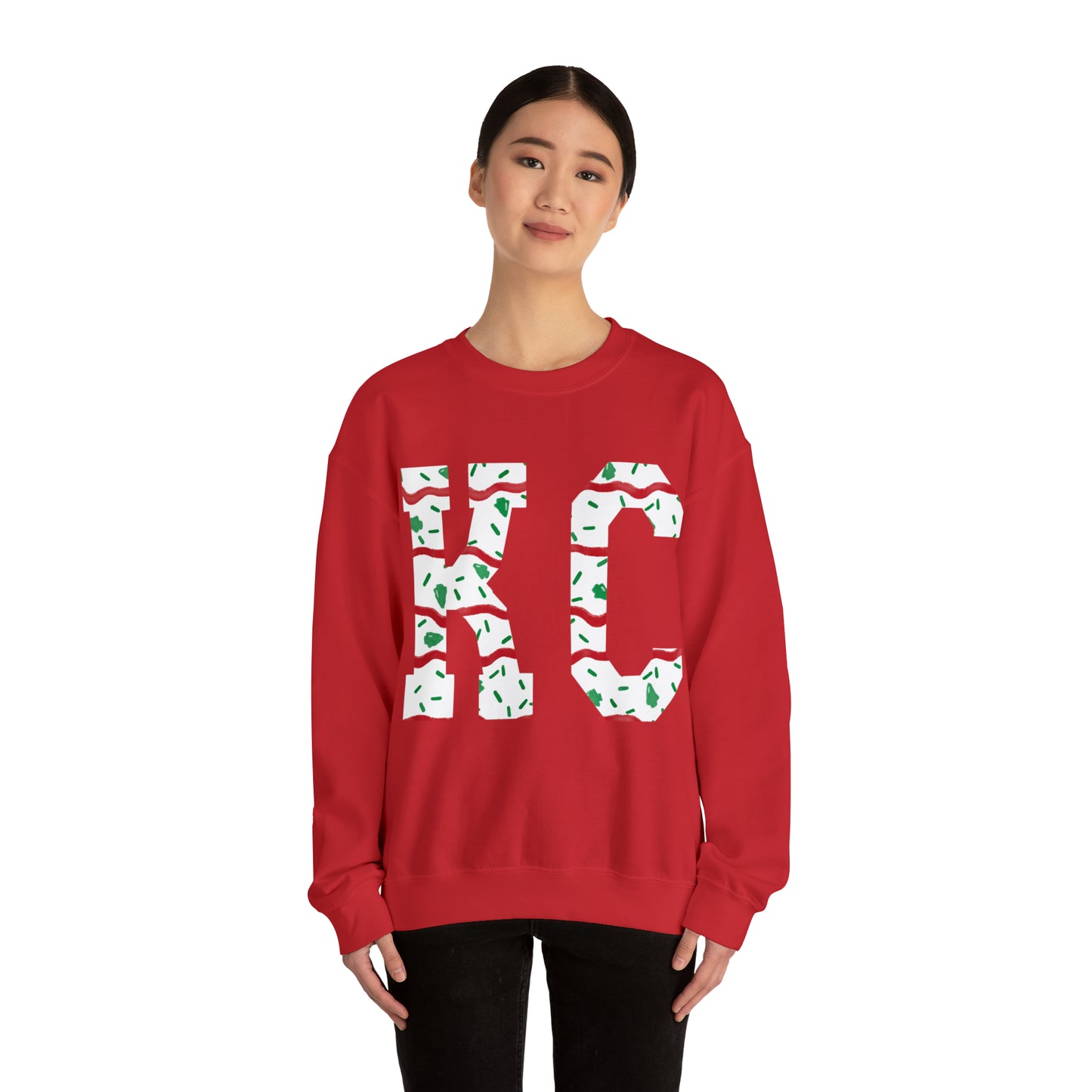 Unisex Heavy Blend™ Crewneck Sweatshirt - KC Christmas cake