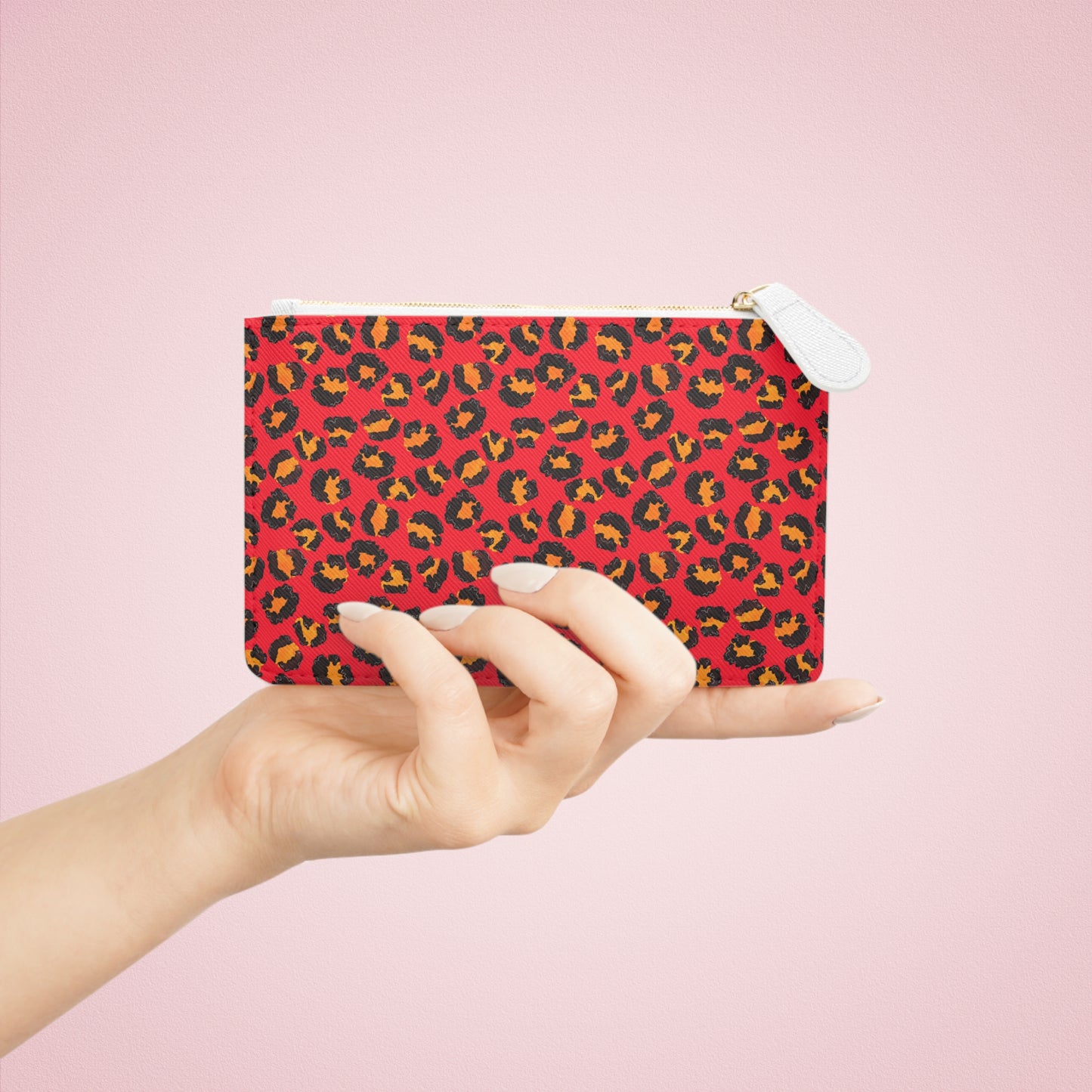 Mini Clutch Bag - Red Leopard