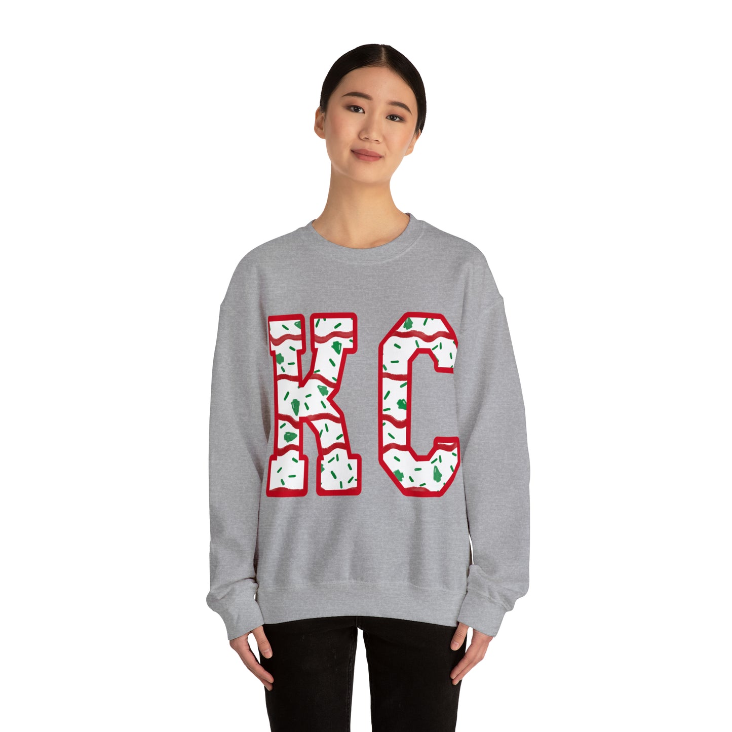 Unisex Heavy Blend™ Crewneck Sweatshirt - KC Christmas cake