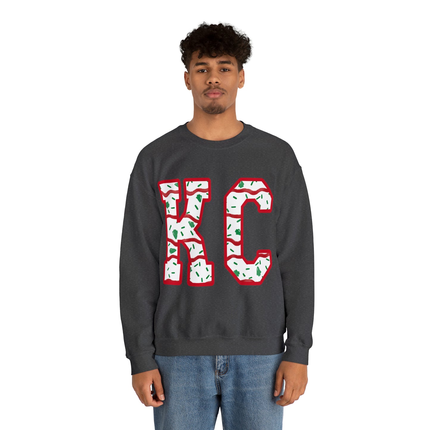 Unisex Heavy Blend™ Crewneck Sweatshirt - KC Christmas cake