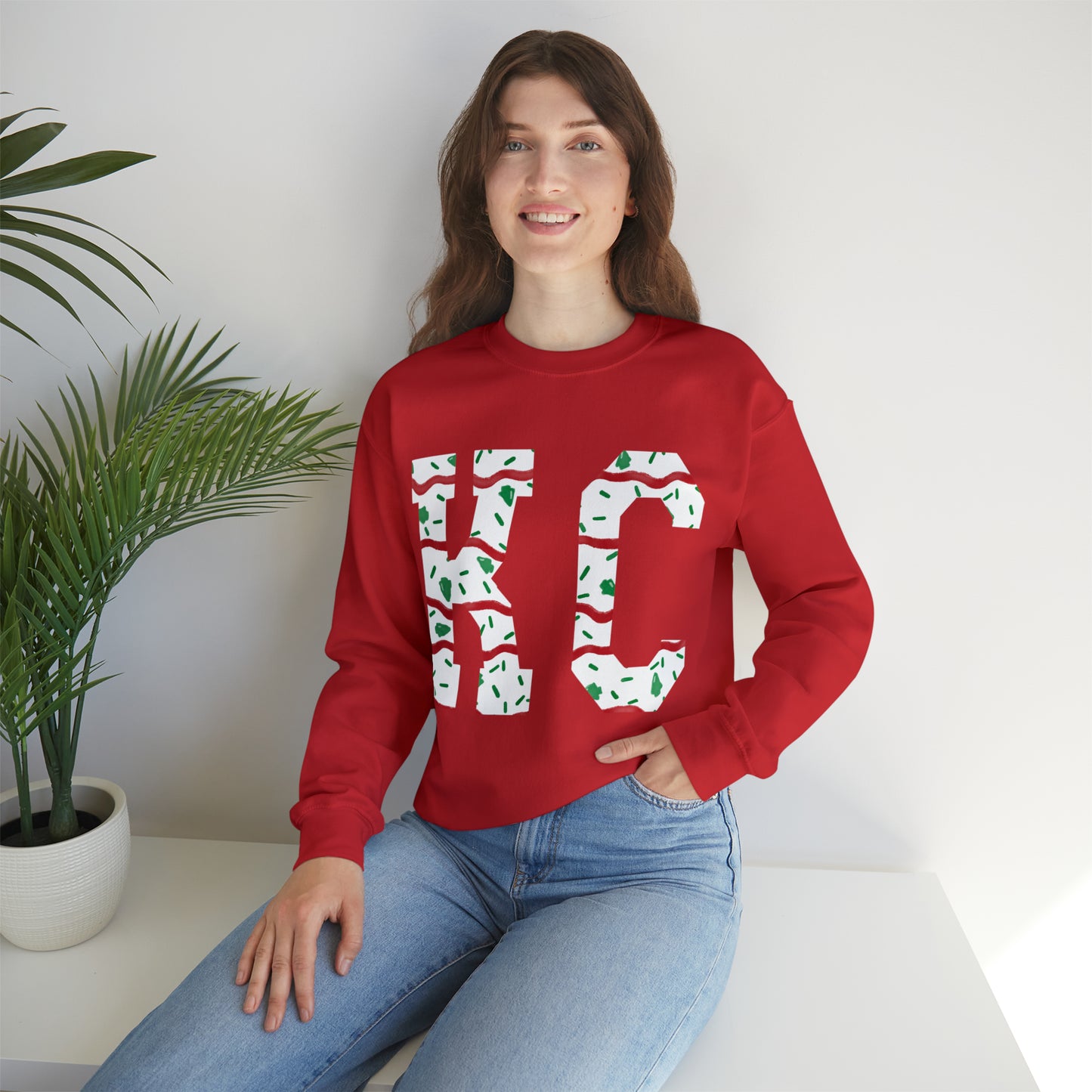 Unisex Heavy Blend™ Crewneck Sweatshirt - KC Christmas cake