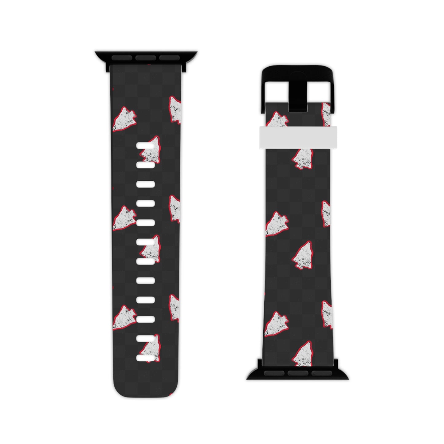 Watch Band for Apple Watch - Black Checkered arrowheads