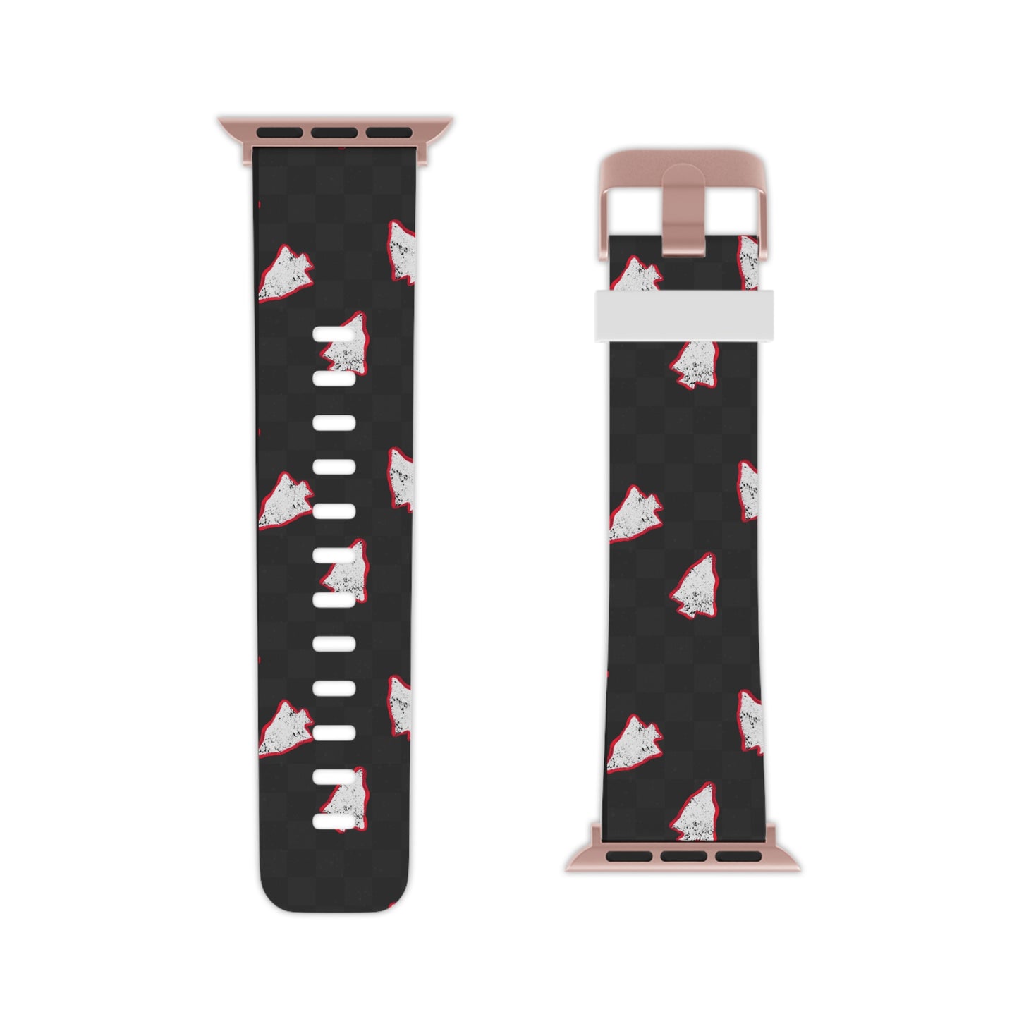 Watch Band for Apple Watch - Black Checkered arrowheads