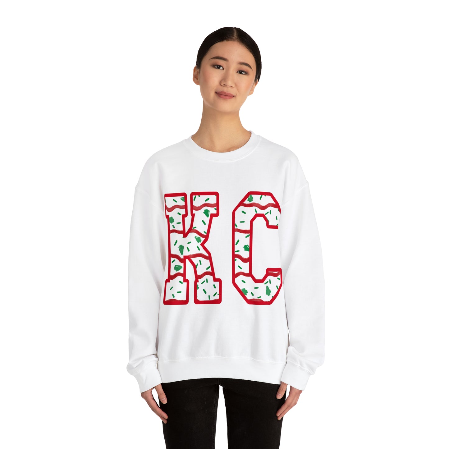 Unisex Heavy Blend™ Crewneck Sweatshirt - KC Christmas cake