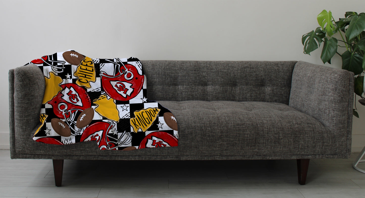 KC Helmet Checker Blanket