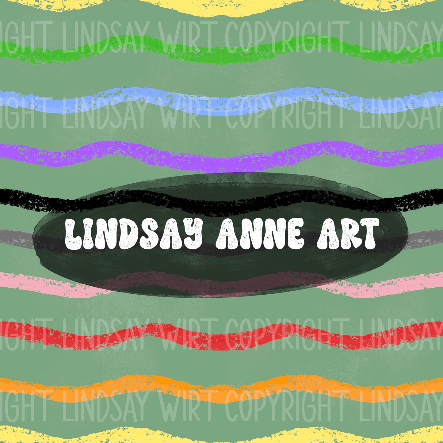 Colored Chalk wavy stripe - chalkboard