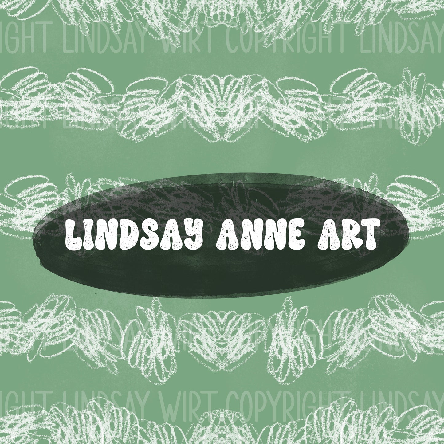 Chalkboard scribble stripe - green
