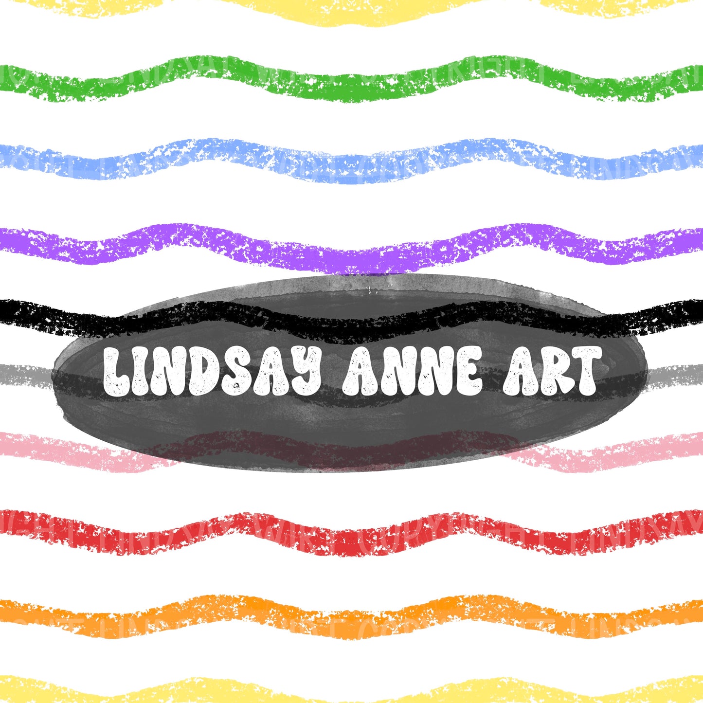 Colored Crayon wavy stripe - paper white