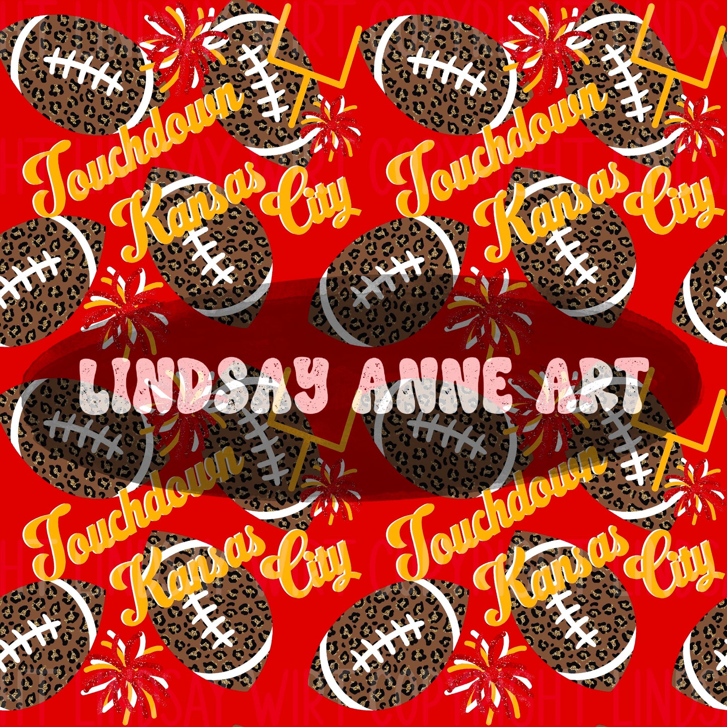 Touchdown Kansas City leopard football Blanket