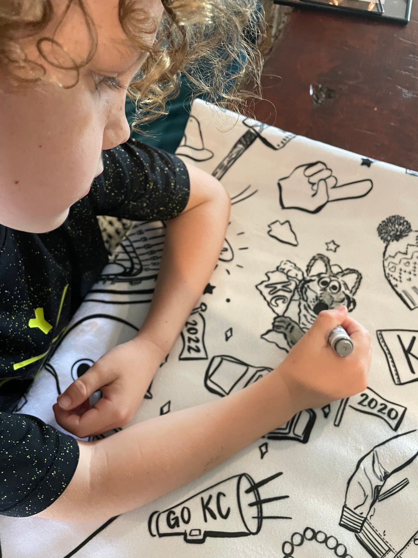 Color in the KC Kingdom Picnic Blanket