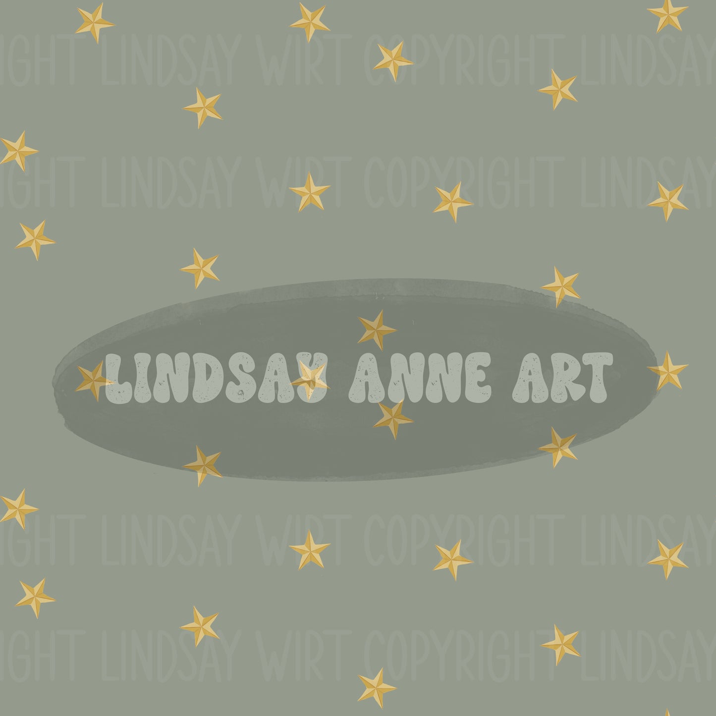 Military star - sage green