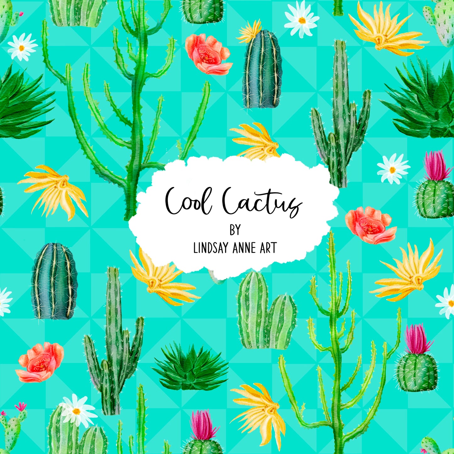 Cool Cactus - turquoise