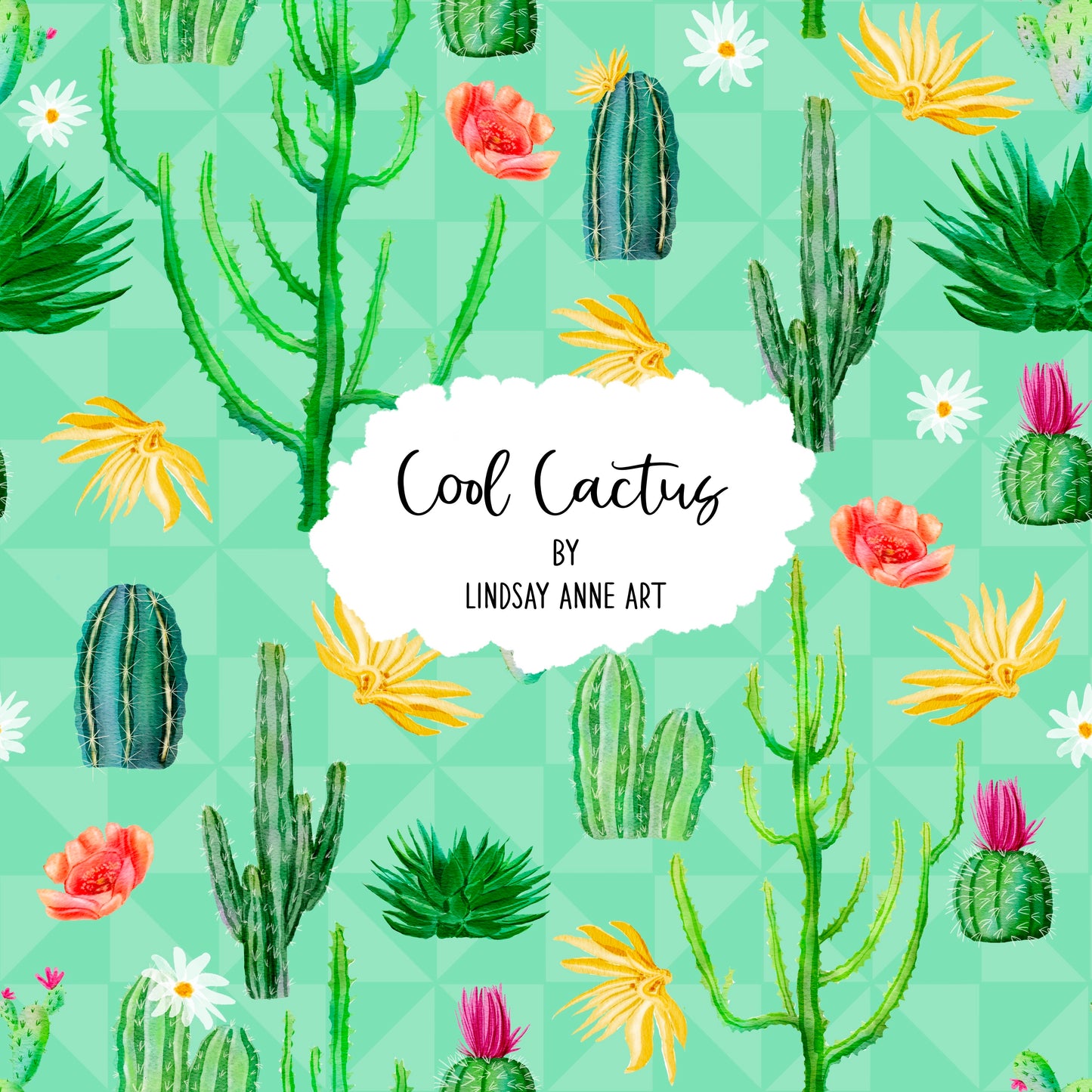 Cool Cactus - mint green