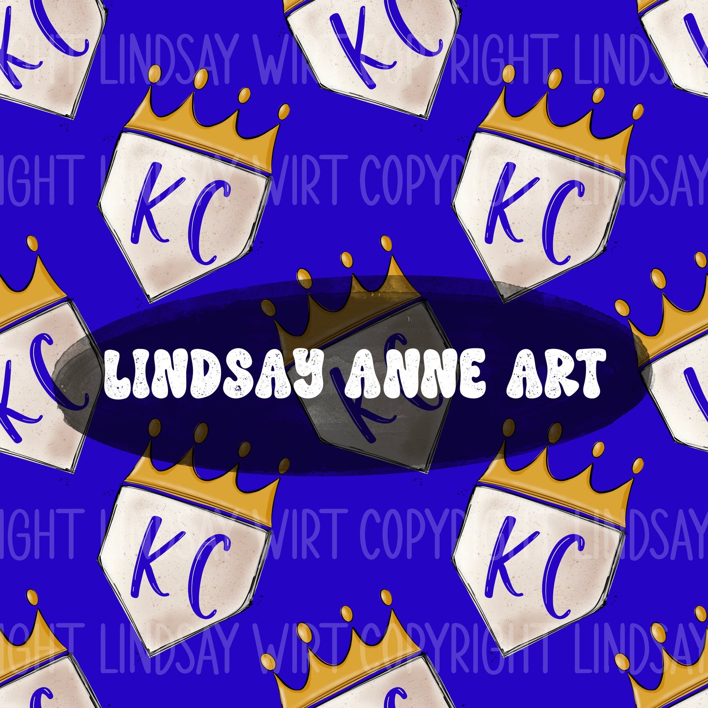 KC base on royal blue