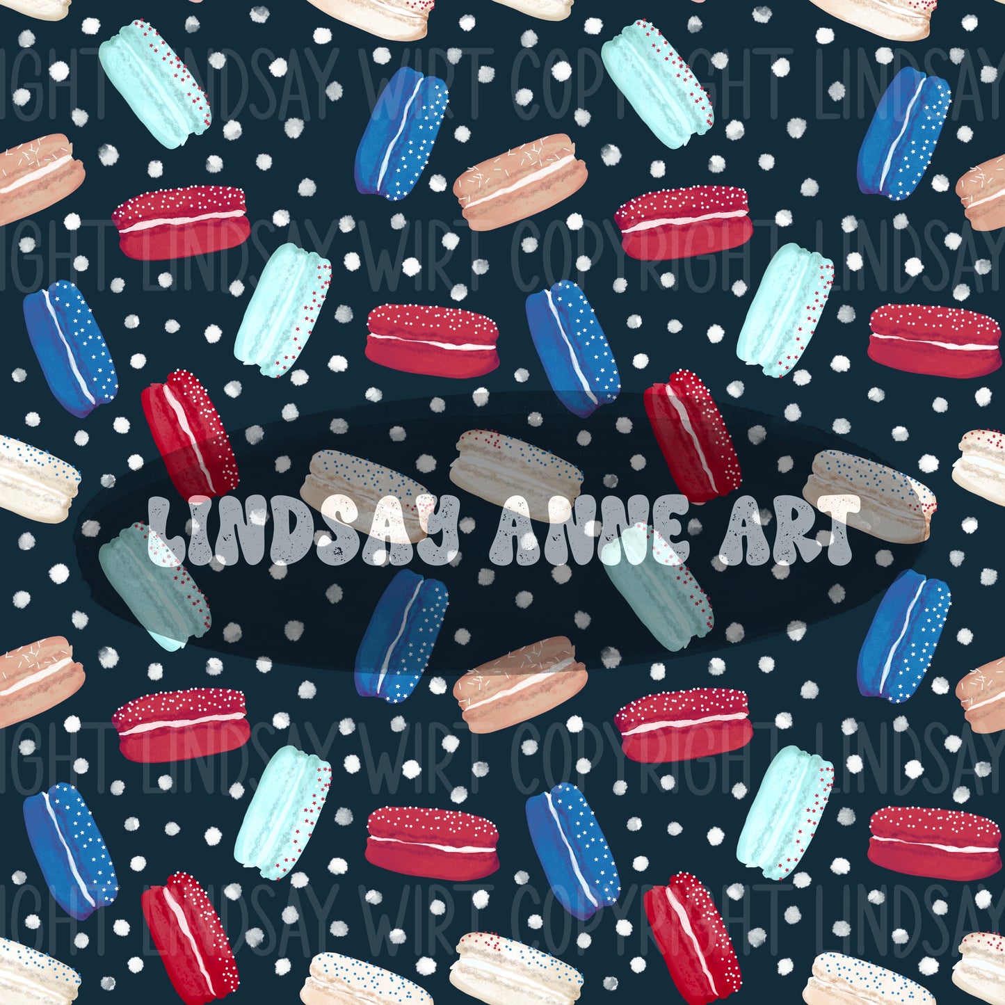 'Mercia Macaroons - dark navy