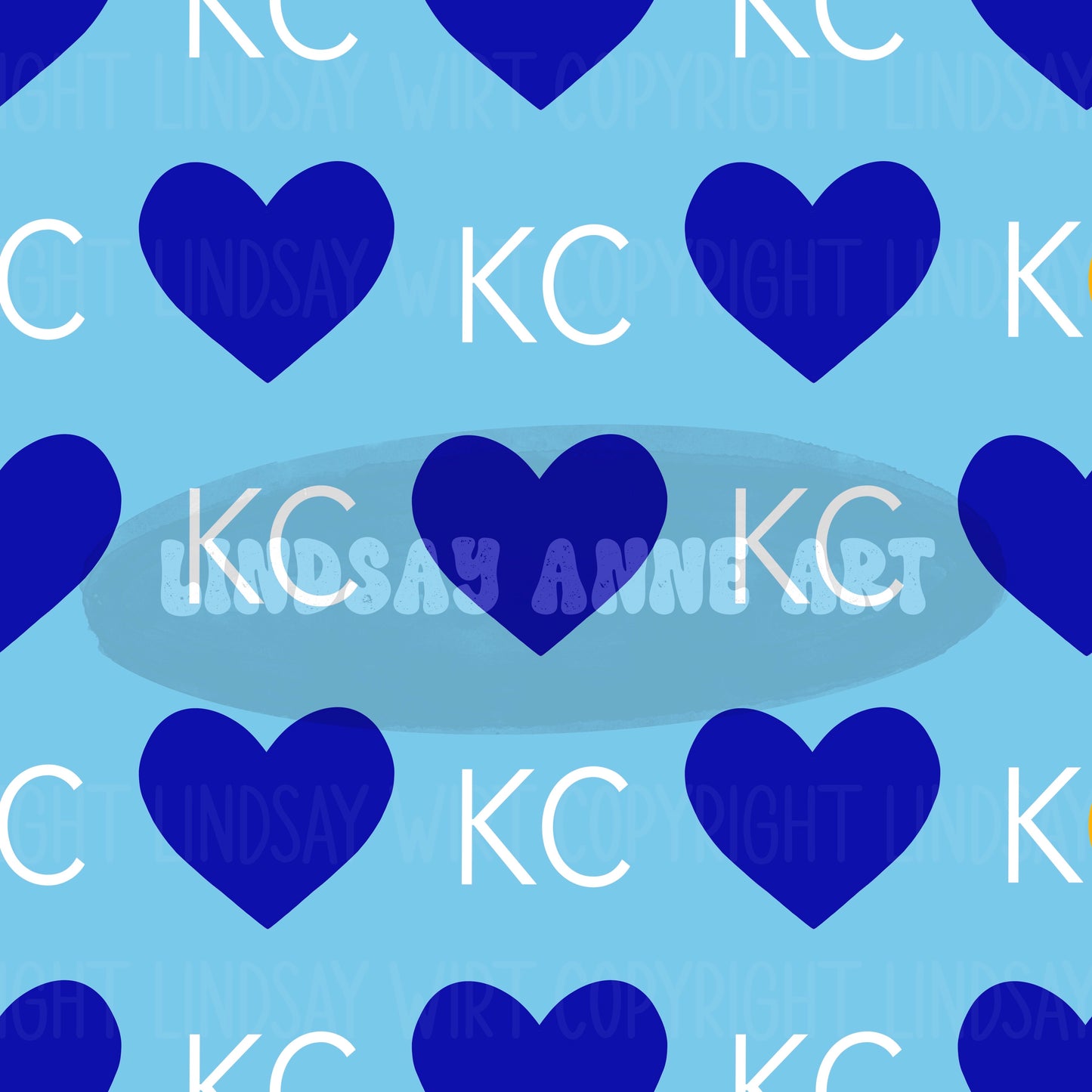 KC heart powder blue