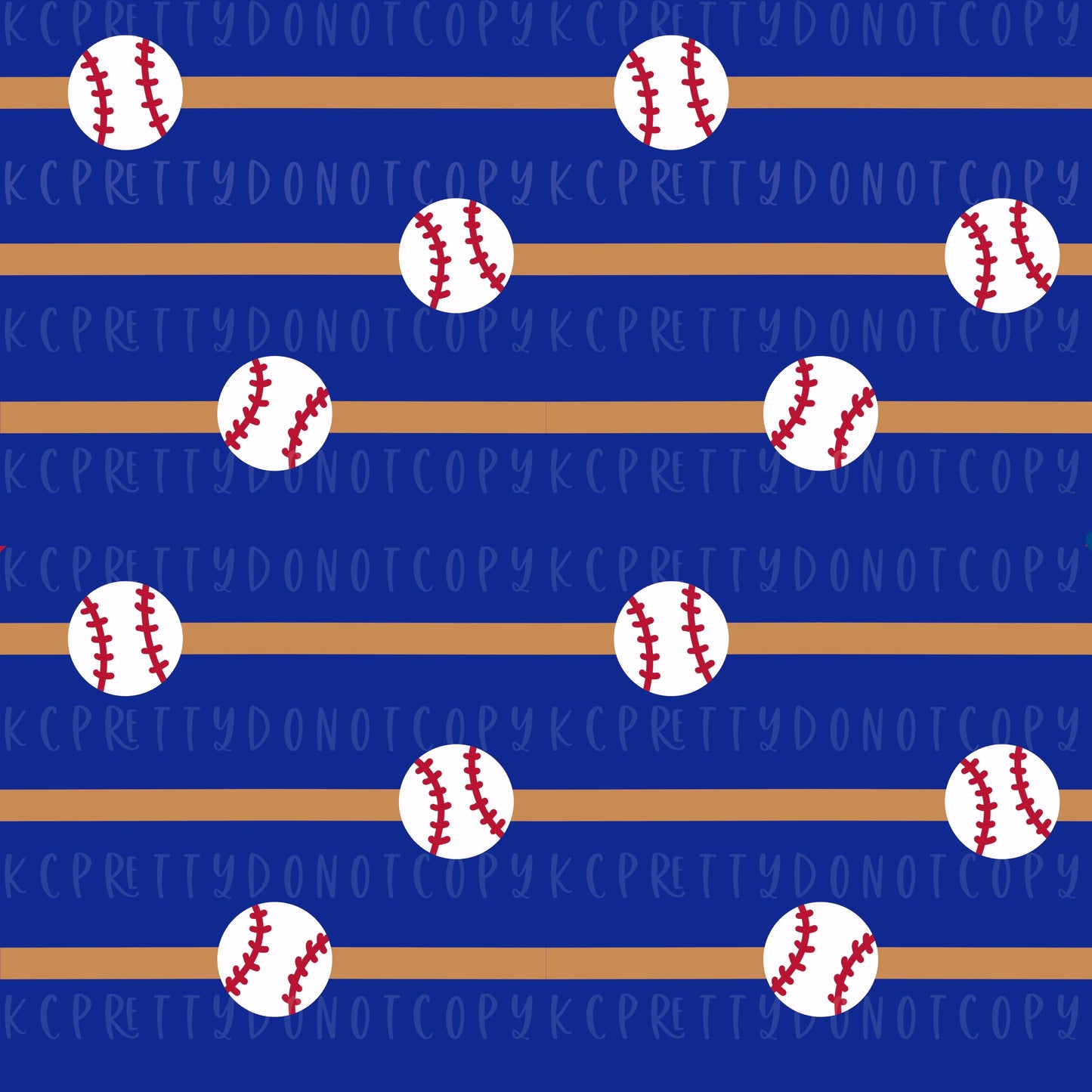 Baseball stripes - Royal blue