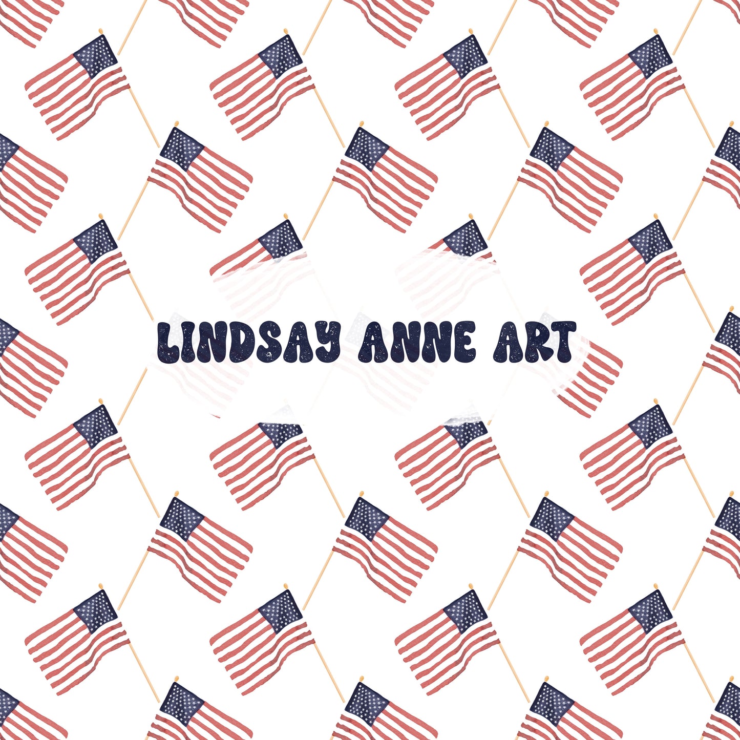 American Flag - White