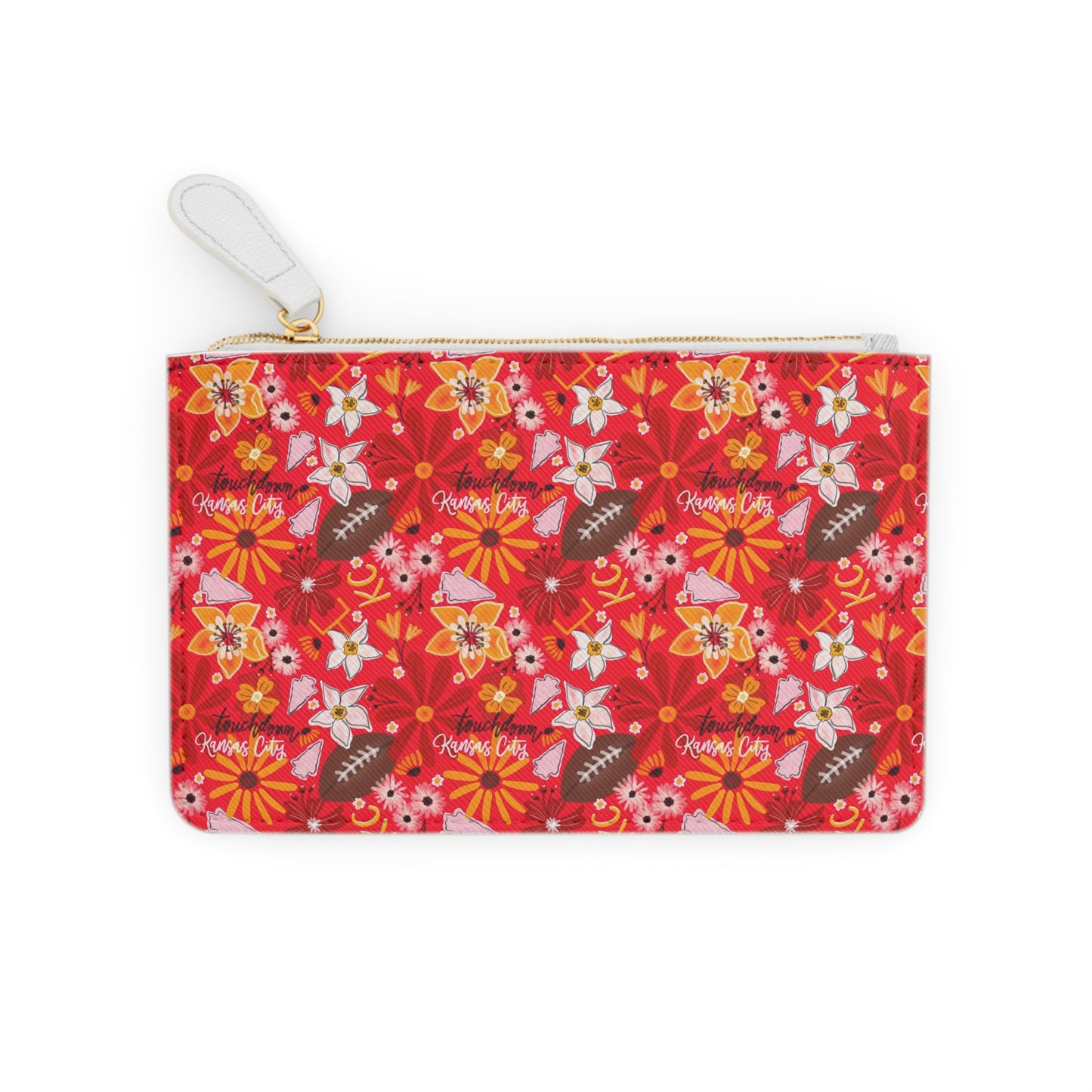Mini Clutch Bag - Touchdown watercolor Floral