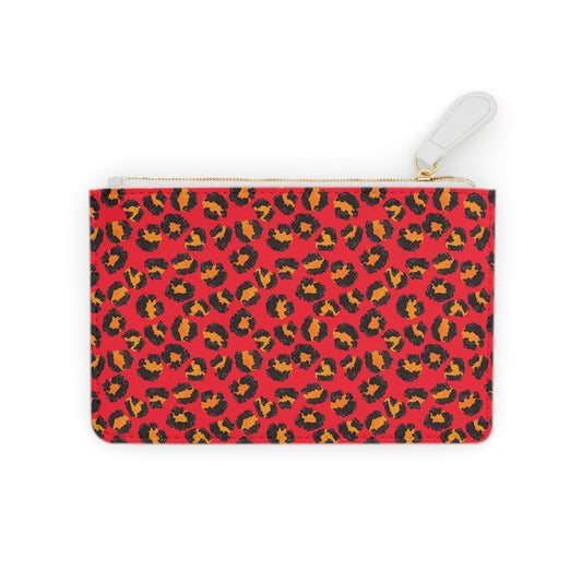 Mini Clutch Bag - Red Leopard