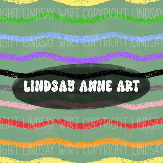 Colored Chalk wavy stripe - chalkboard