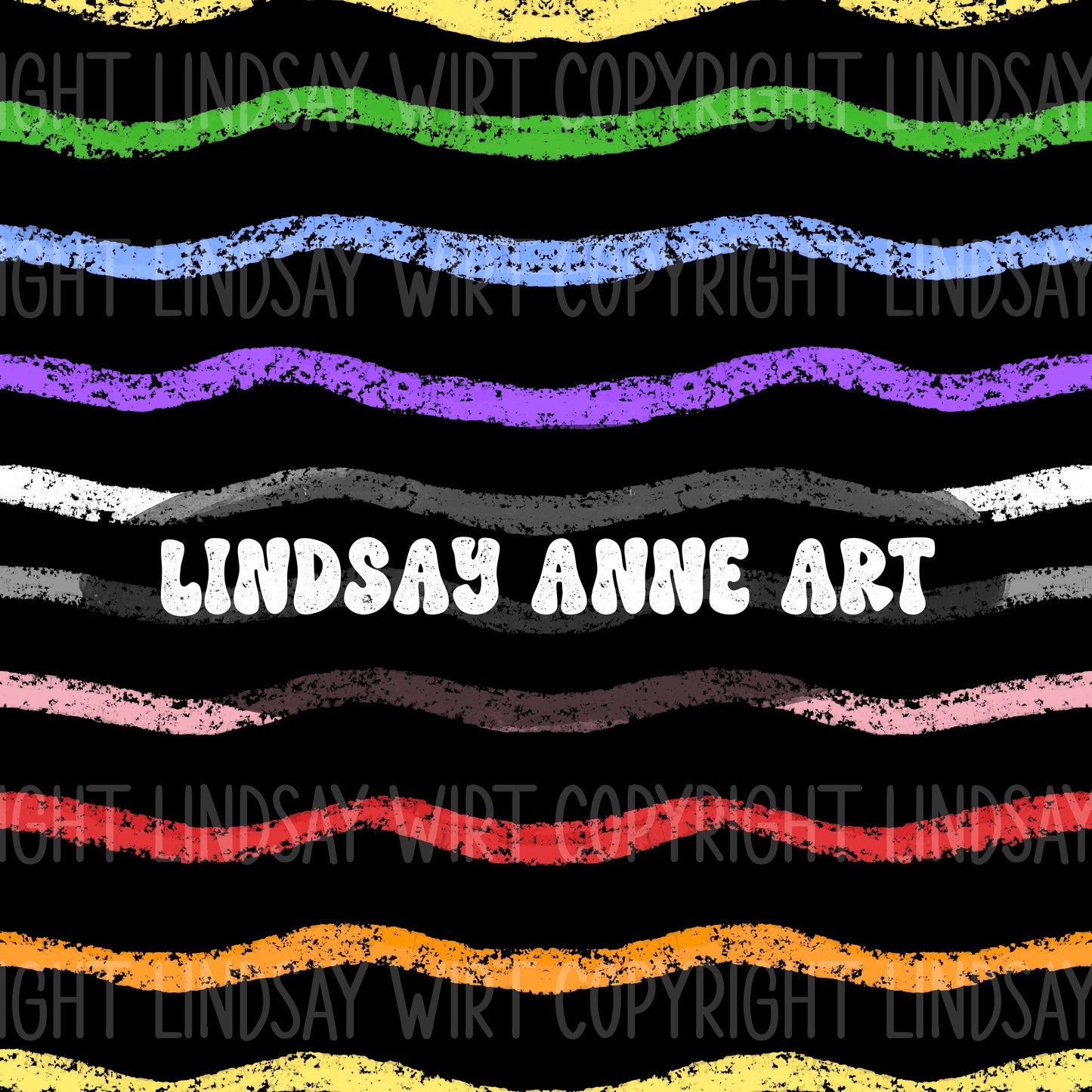 Colored Chalk wavy stripe - blackboard
