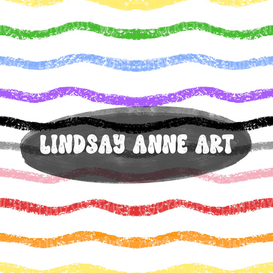 Colored Crayon wavy stripe - paper white
