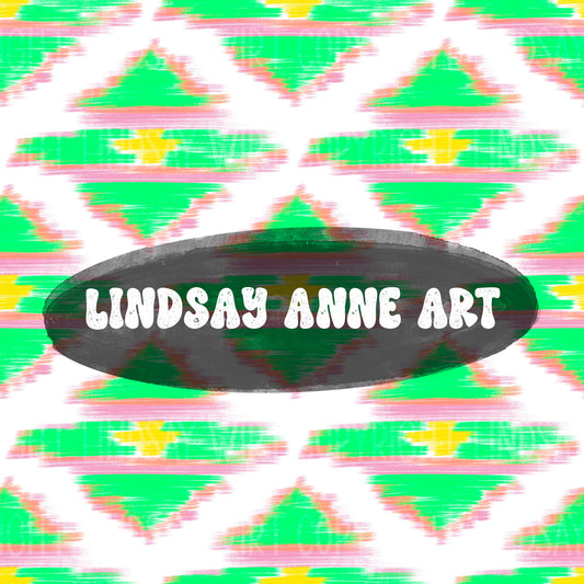 Painted Rug - lime