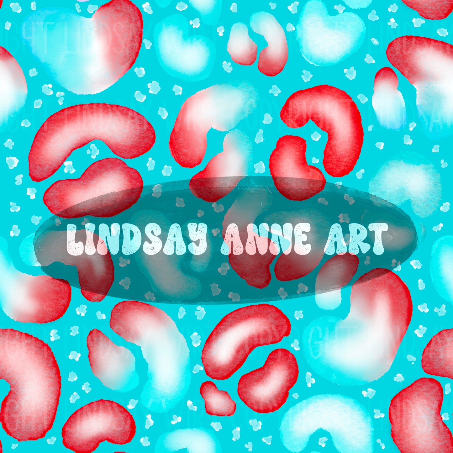 4th  of July Leopard- turquoise