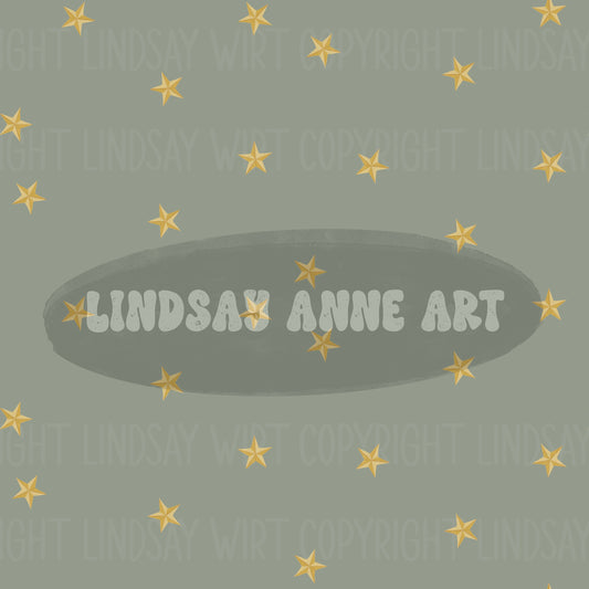 Military star - sage green