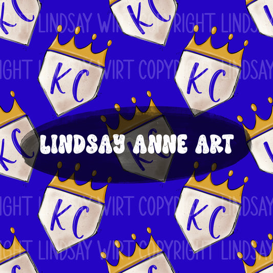 KC base on royal blue