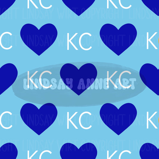 KC heart powder blue